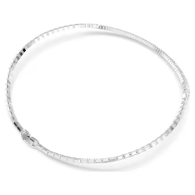 Collana Swarovski Matrix: Taglio Baguette Zirconia Bianca Placcatura Rodio - COLLANE