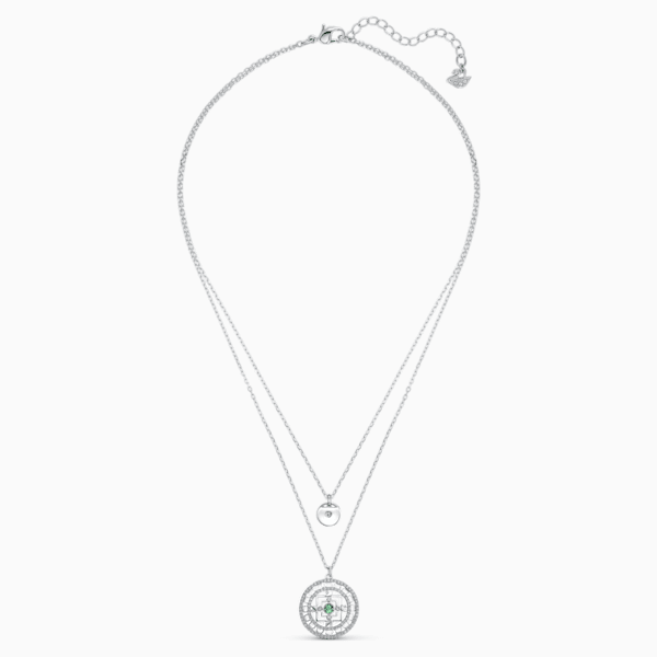 COLLANA SWAROVSKI SYMBOLIC MANDALA, BIANCO, PLACCATO RODIO