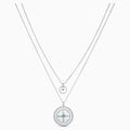COLLANA SWAROVSKI SYMBOLIC MANDALA, BIANCO, PLACCATO RODIO