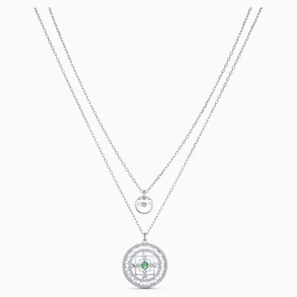 COLLANA SWAROVSKI SYMBOLIC MANDALA, BIANCO, PLACCATO RODIO