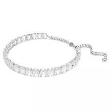 Collana Swarovski Tennis Millenia Cristalli Taglio Smeraldo 5696292