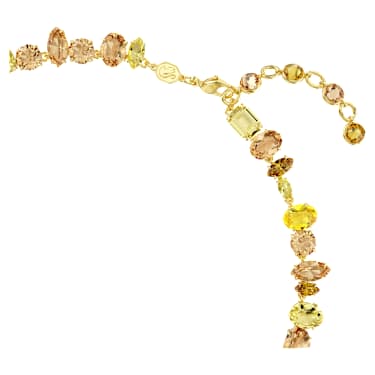 Collana Tennis Gema Taglio misto Giallo Placcato color oro - COLLANA