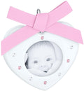 Cornice portafoto bimbo Swarovski rosa chiaro