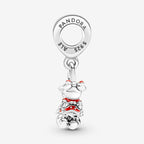 Disney, charm Pendente Mickey Mouse & Minnie, Il Bacio