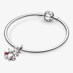 Disney, charm Pendente Mickey Mouse & Minnie, Il Bacio