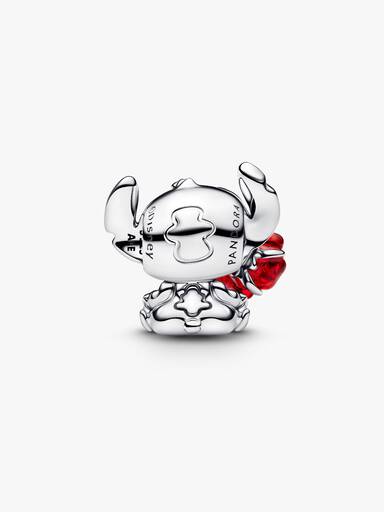 Disney Lilo & Stitch Stitch con la rosa Argento Sterling 925 - CHARM