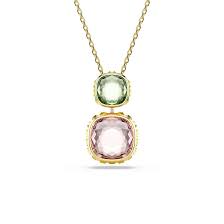 Swarovski  Nuovo Pendente Chroma Taglio Cushion, Multicolore, Placcato color oro