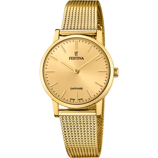 OROLOGIO FESTINA F20023/2 CHAMPAGNE CINTURINO IN ACCIAIO, DONNA