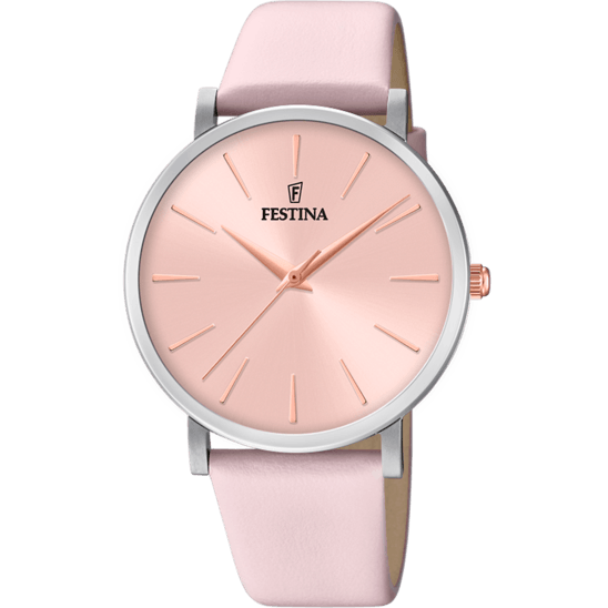 OROLOGIO FESTINA BOYFRIEND F20371/2 CON CINTURINO IN PELLE ROSA, DONNA.