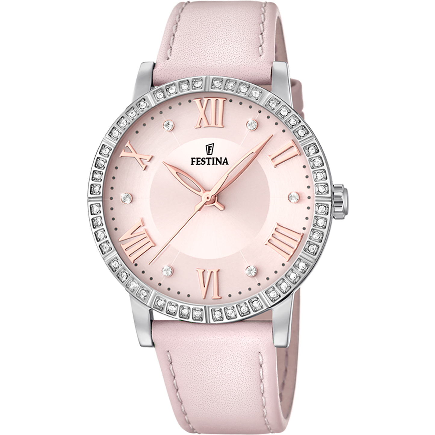 OROLOGIO FESTINA COLLEZIONE BOYFRIEND F20412/2 CON CINTURINO IN PELLE ROSA, DONNA.