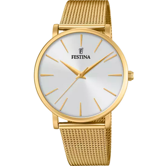 OROLOGIO FESTINA BOYFRIEND F20476/1 BIANCO CON CINTURINO IN ACCIAIO, DONNA