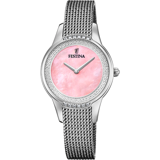 OROLOGIO FESTINA MADEMOISELLE F20494/5 ROSA CINGHIA ACCIAIO INOSSIDABILE 316L, DONNA