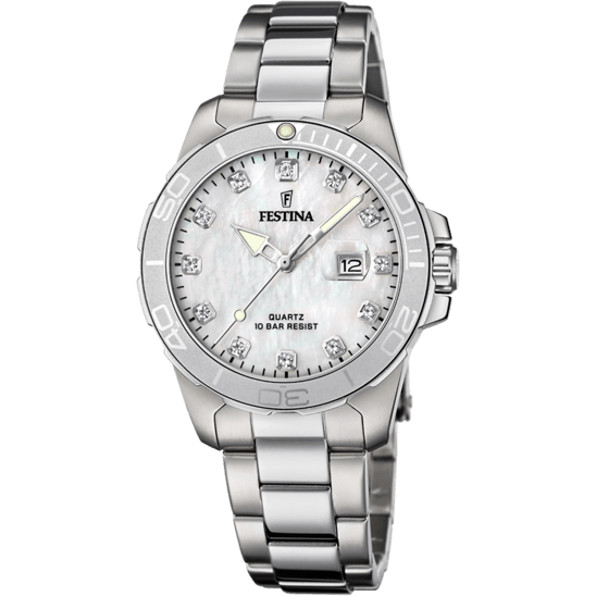 OROLOGIO FESTINA COLLEZIONE BOYFRIEND F20503/1 MADREPERLA CINTURINO IN ACCIAIO, DONNA