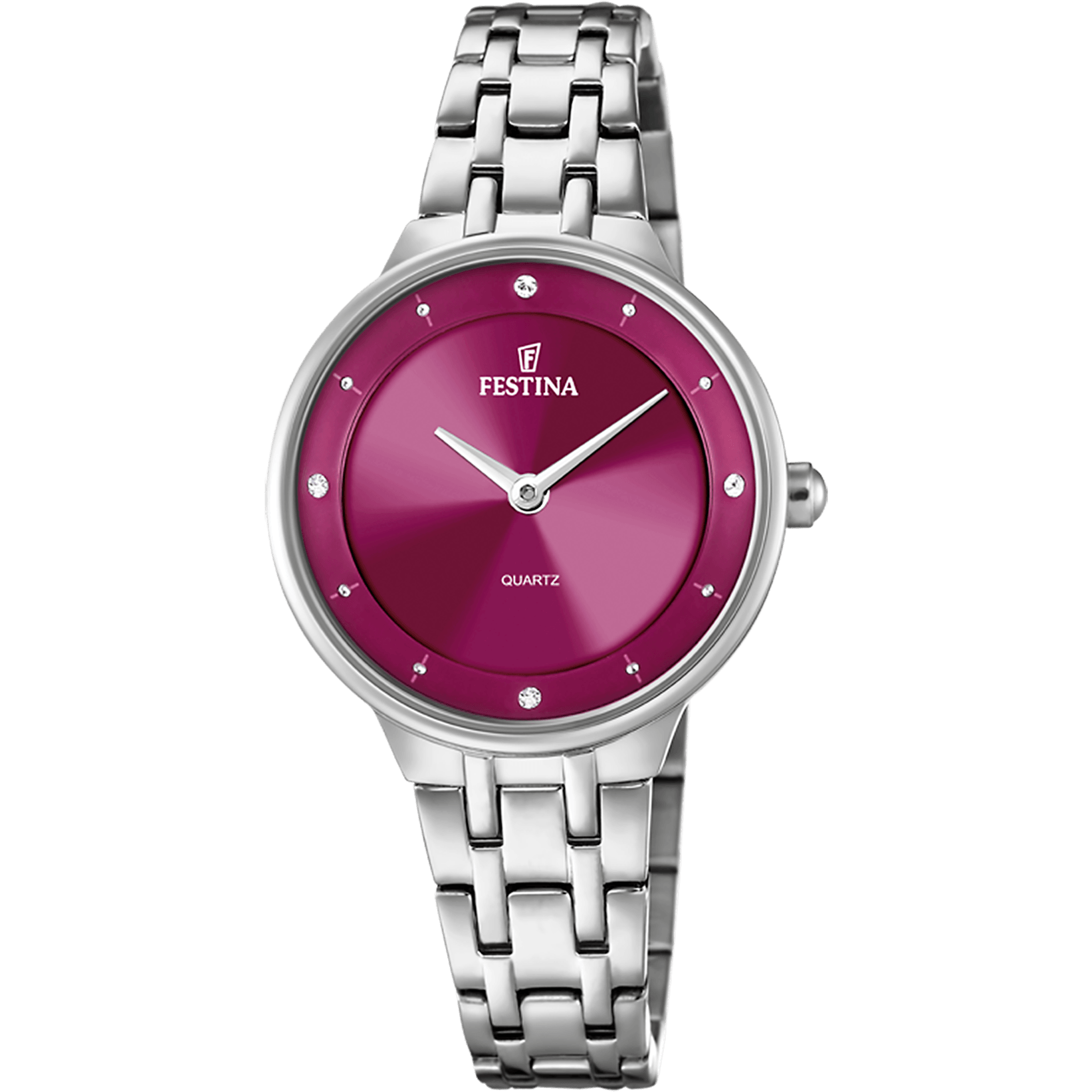 OROLOGIO FESTINA BORDEAUX CINTURINO IN ACCIAIO, DONNA