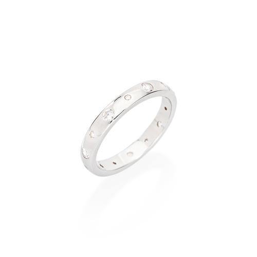 Fede Zirconi Incastonati Rodio