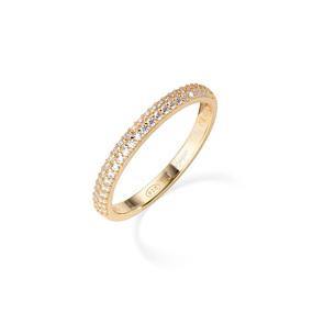 Fedina Dorata e Zirconi Bianchi