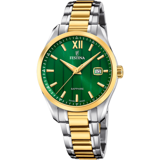 FESTINA SWISS OROLOGIO DA UOMO VERDE SWISS MADE IN ACCIAIO INOSSIDABILE