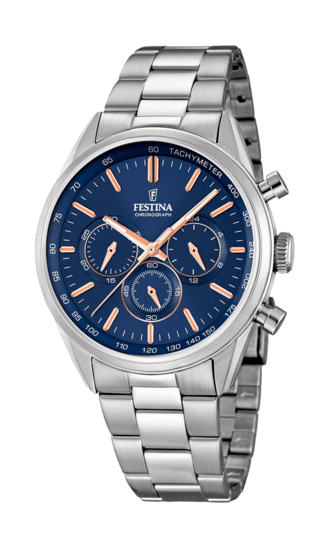 FESTINA TIMELESS CHRONOGRAPH F16820 / A OROLOGIO BLU ED ELETTRICO, CINTURINO ARMYS, UOMO
