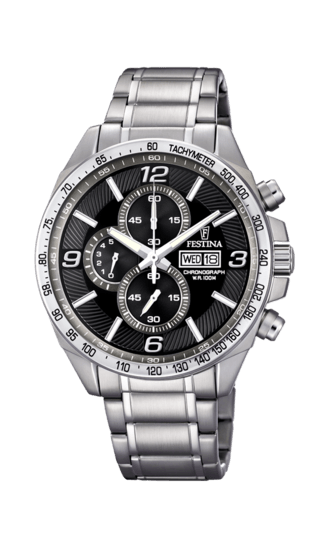FESTINA TIMELESS CHRONOGRAPH F6861 / 4 ACCIAIO OROLOGIO, ARMYS, UOMO