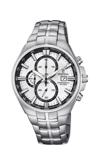 FESTINA TIMELESS CHRONOGRAPH F6862 / 1 ACCIAIO OROLOGIO, ARMYS, UOMO
