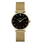Gift Box Minuit Special Mesh Gold Colour & Leather Strap
