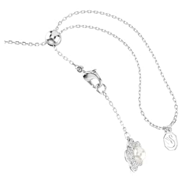 Girocollo Ariana Grande x Swarovski Crystal Pearl Taglio Round Bianco Placcato rodio - COLLANA