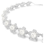 Girocollo Ariana Grande x Swarovski Crystal Pearl Taglio Round Bianco Placcato rodio - COLLANA