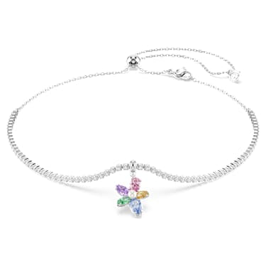 Girocollo Ariana Grande x Swarovski Taglio misto Fiore Multicolore Placcato rodio - COLLANA