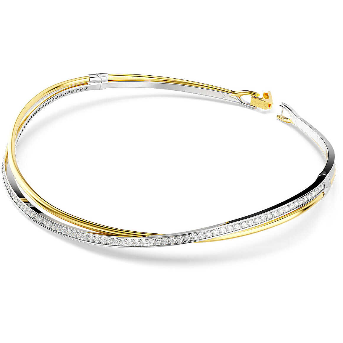 Girocollo Hyperbola Taglio Round Bianco Mix di finiture - COLLANE