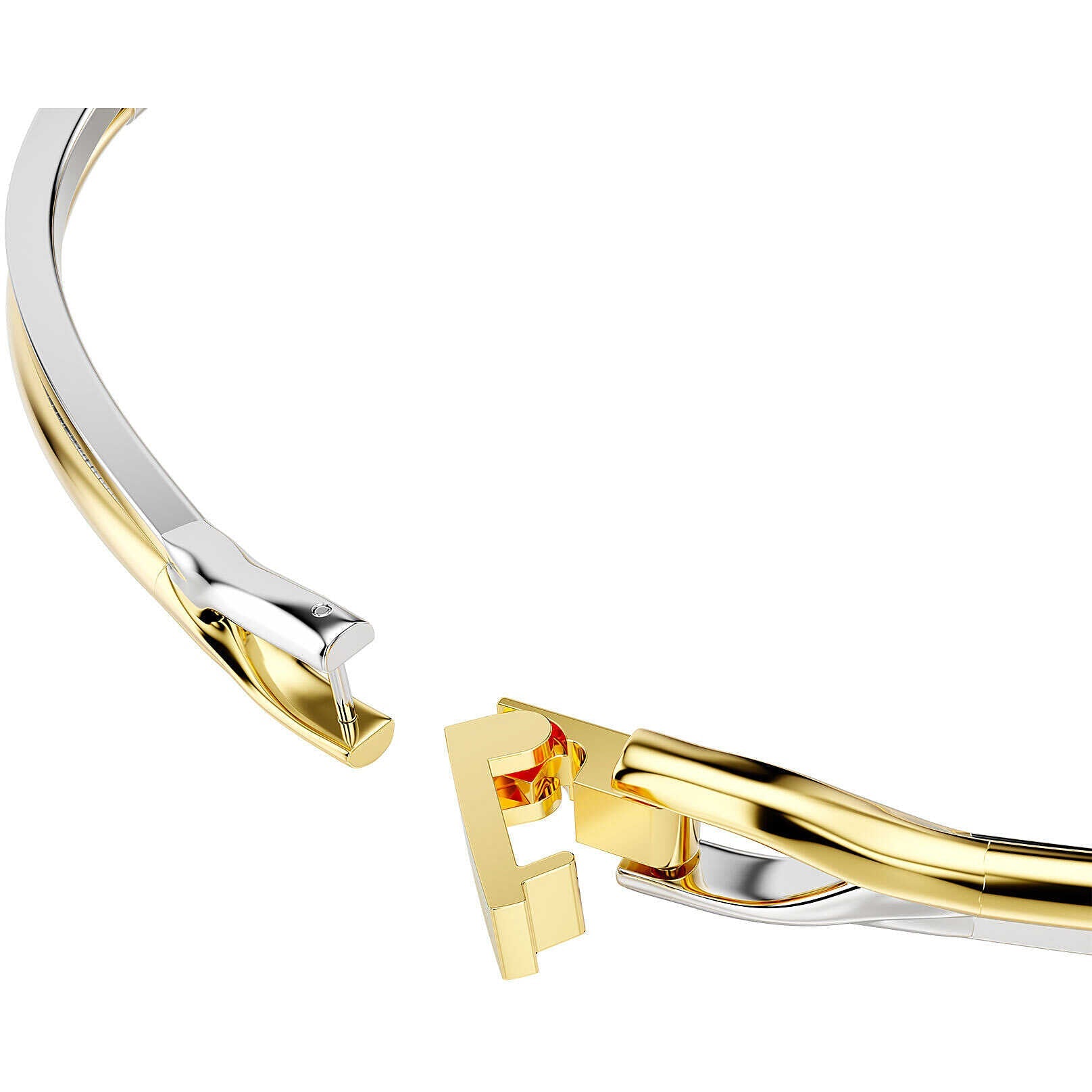 Girocollo Hyperbola Taglio Round Bianco Mix di finiture - COLLANE