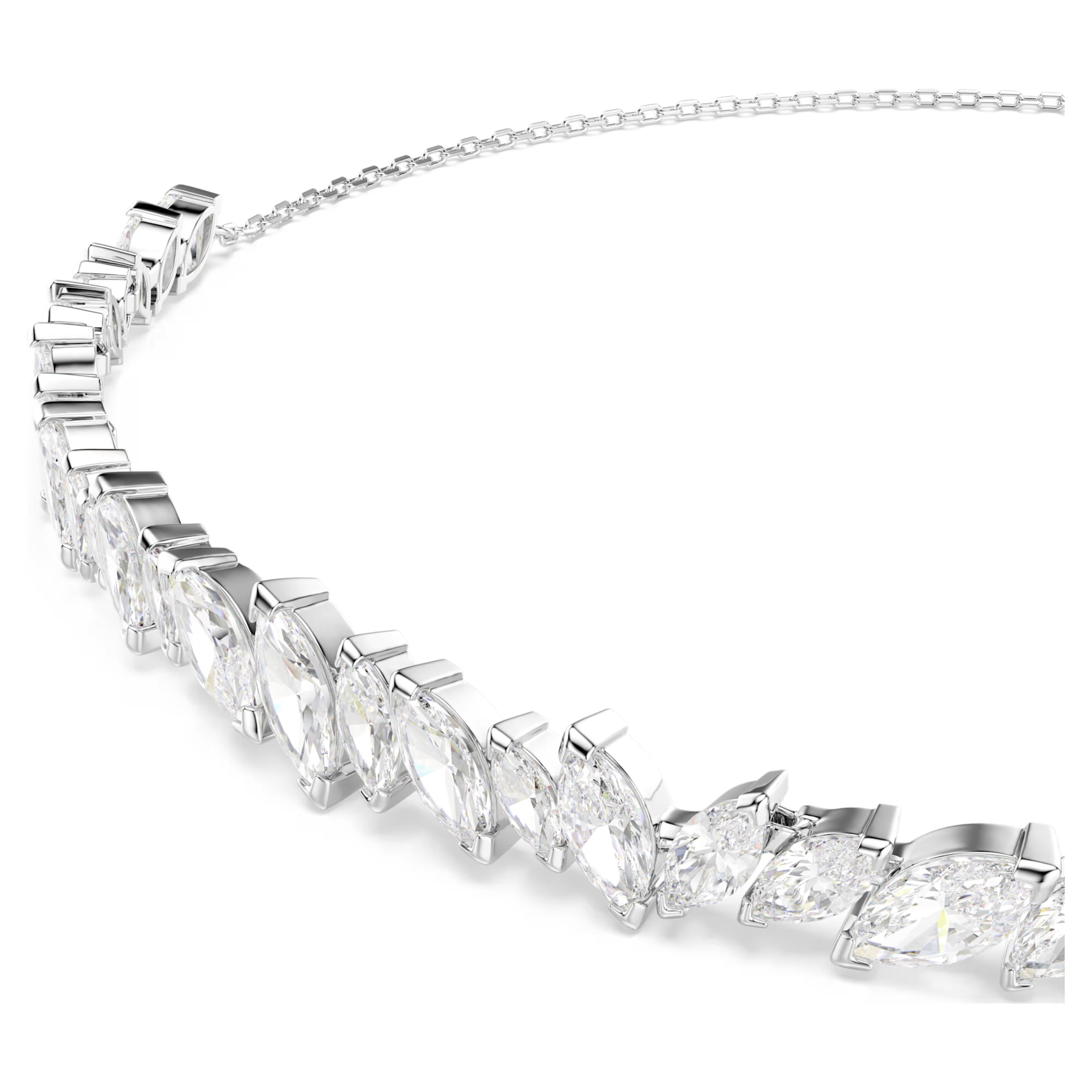 Girocollo Mesmera Taglio Marquise, Bianco, Placcato rodio