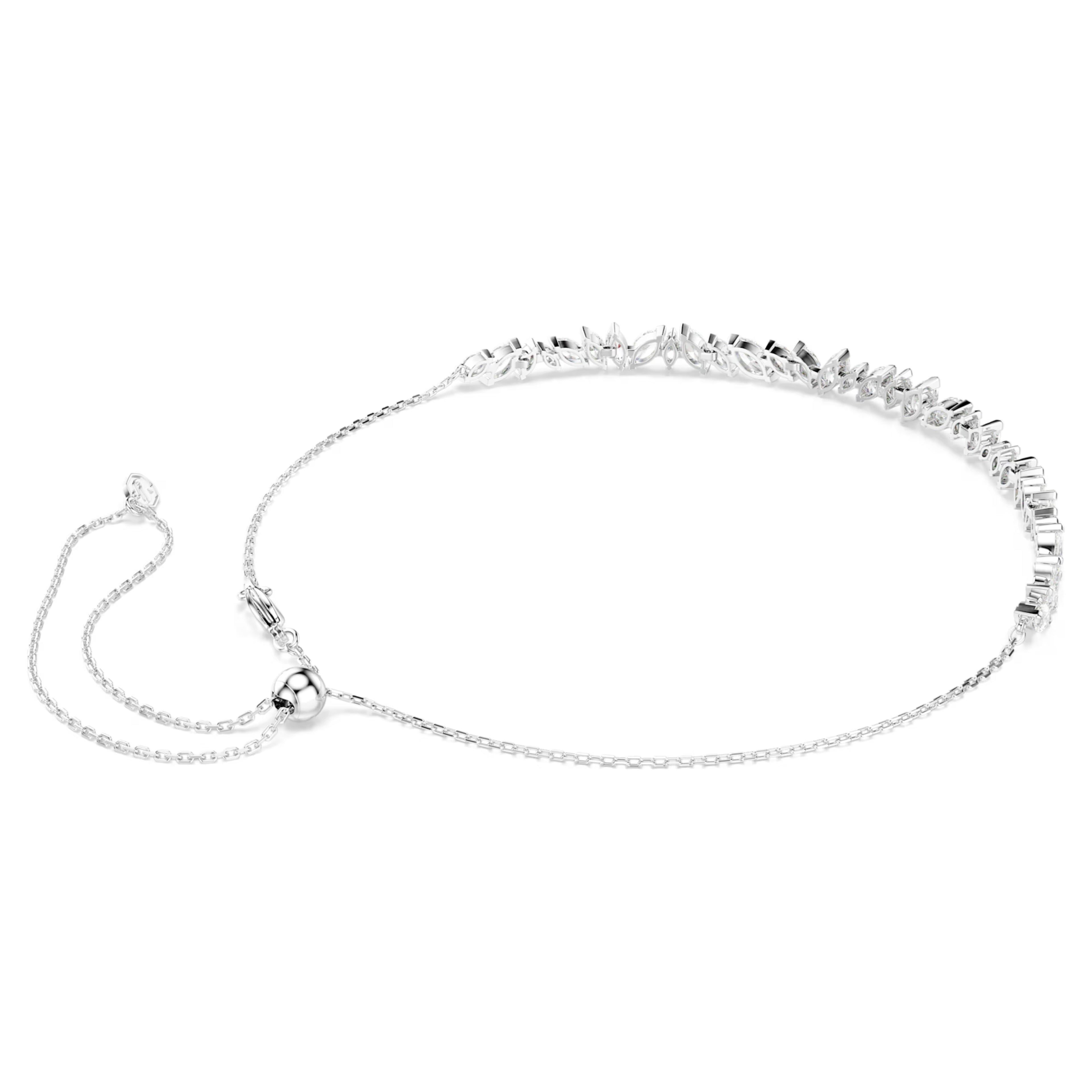 Girocollo Mesmera Taglio Marquise, Bianco, Placcato rodio