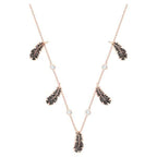 Girocollo Naughty nero, Placcato oro rosa