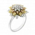Anello Chimento in Oro Tricolore Bianco Giallo e Rosa con Diamanti Brillanti