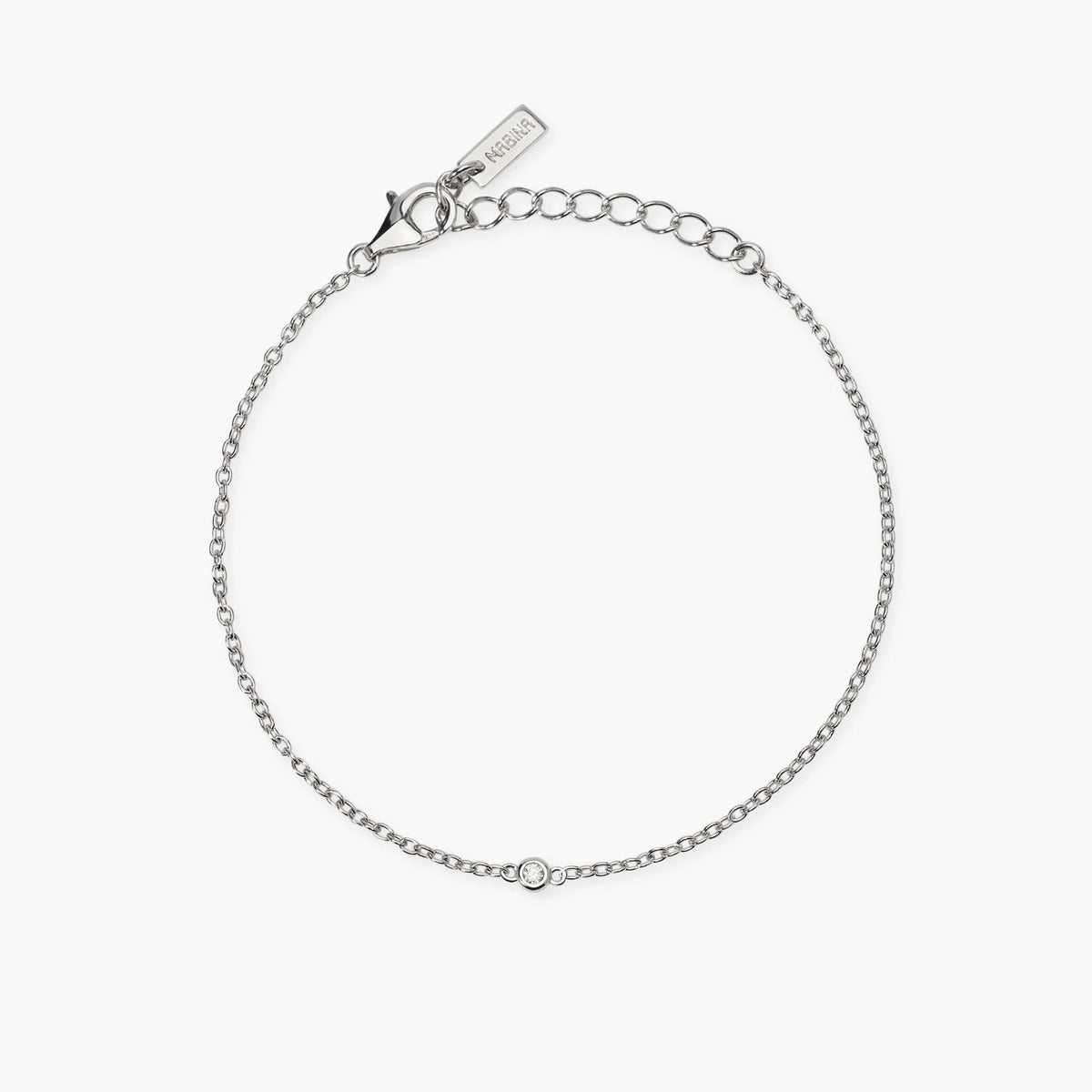 Bracciale con Punto Luce in Diamante Lab-Grown 0,03 carati – Mabina Gioielli
