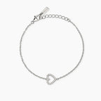Bracciale con Cuore Tempestato di Diamanti Lab-Grown – Mabina Gioielli