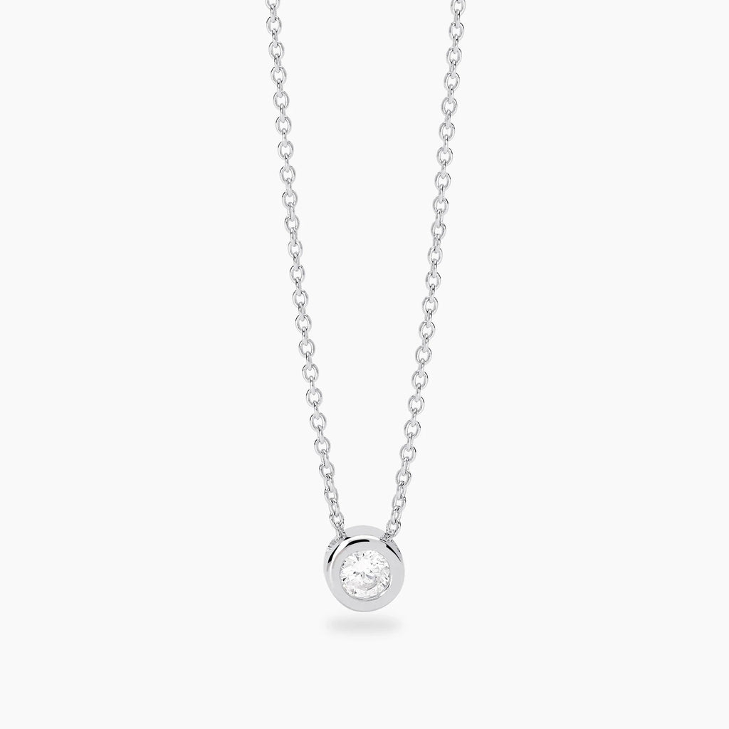 Girocollo Punto Luce in Diamante Lab-Grown 0,18 Carati – Mabina Gioielli