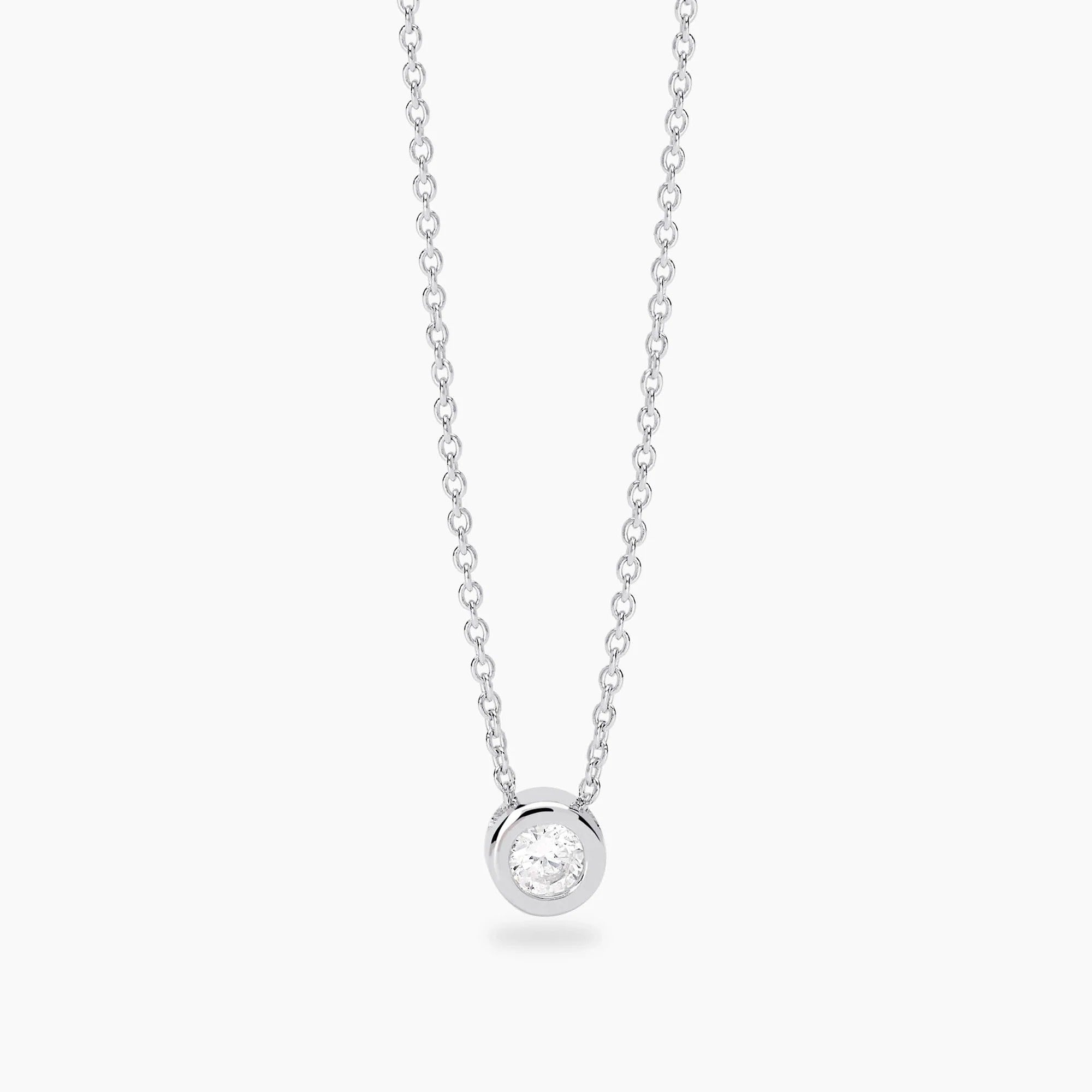 Girocollo Punto Luce in Diamante Lab-Grown 0,18 Carati – Mabina Gioielli