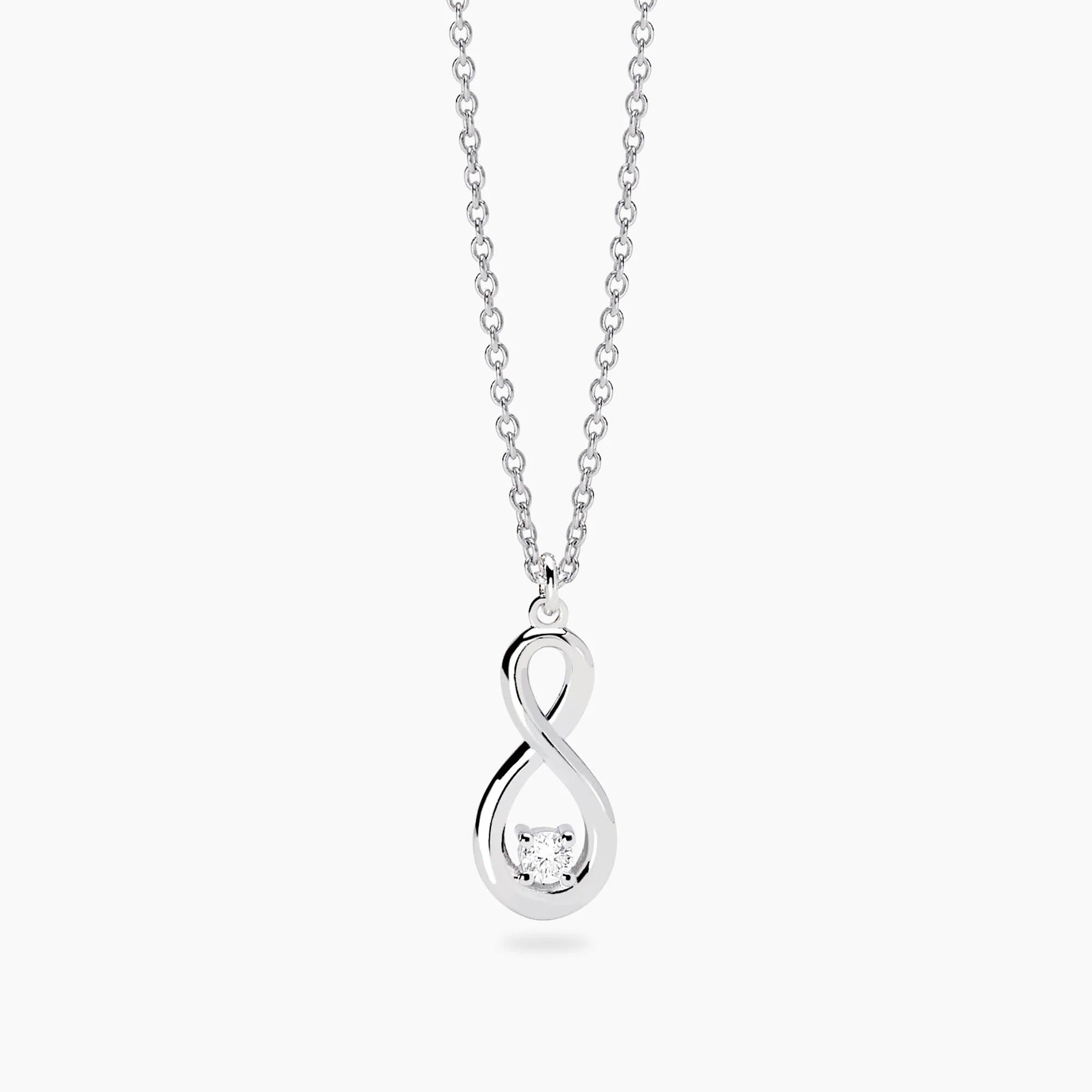 Girocollo con Infinito e Diamante Lab-Grown 0,06 ct – Mabina Gioielli