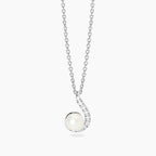 Girocollo Mabina in Argento con Perla Coltivata e Diamanti Lab-Grown 0.01ct