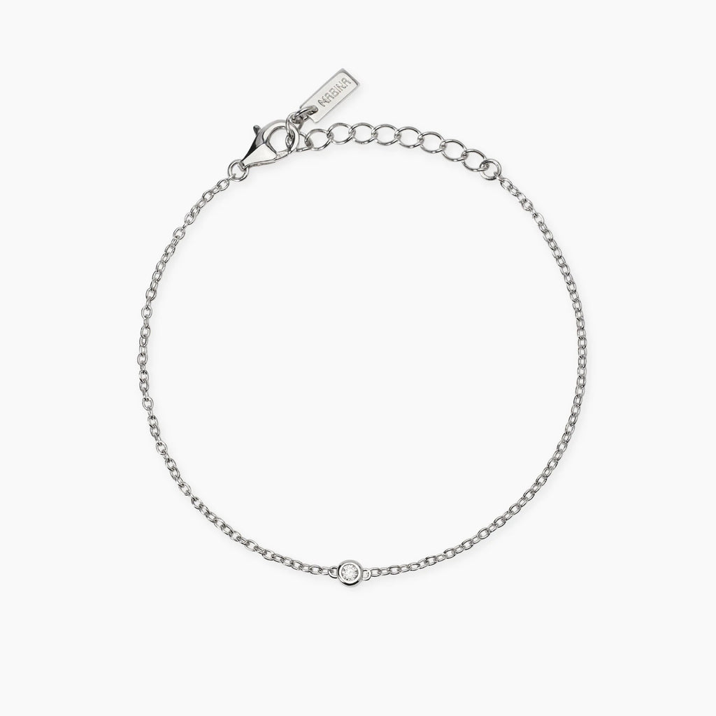 Bracciale con Punto Luce in Diamante Lab-Grown 0,09 ct – Mabina Gioielli