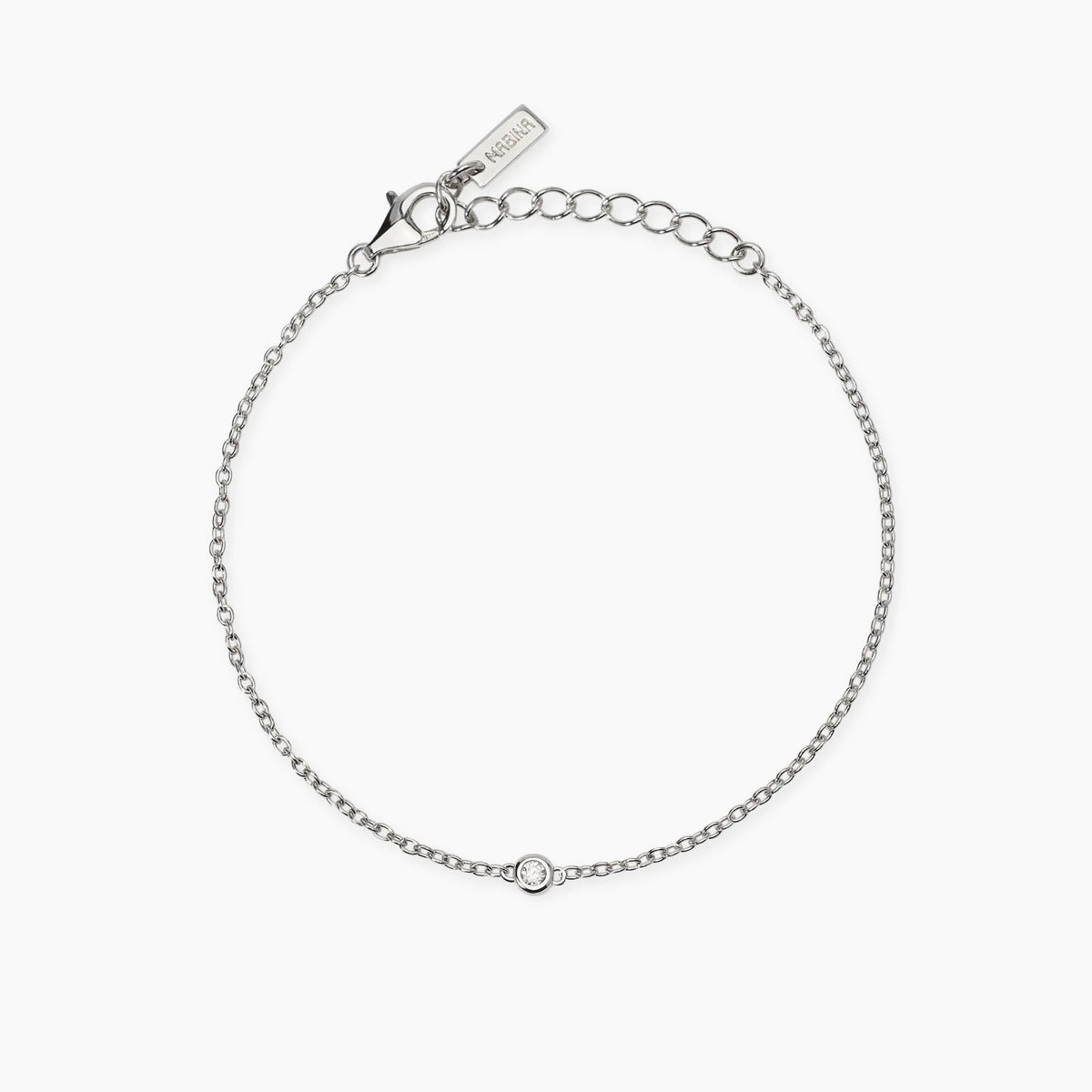 Bracciale con Punto Luce in Diamante Lab-Grown 0,09 ct – Mabina Gioielli