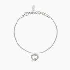 Bracciale con Cuore e Diamante Lab-Grown 0,06 Carati – Mabina Gioielli