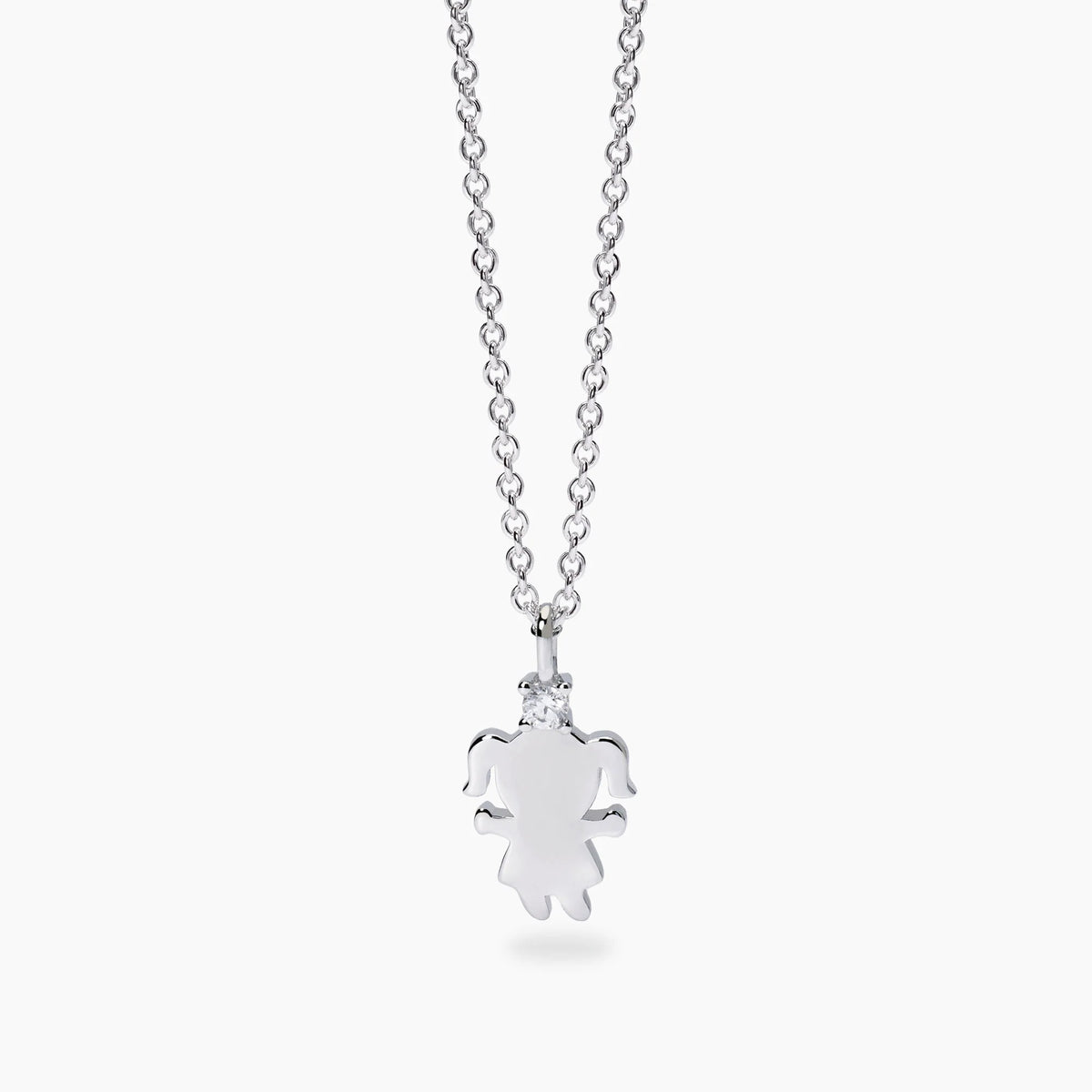 Girocollo con Ciondolo Bimba e Diamante Lab-Grown – Mabina Gioielli