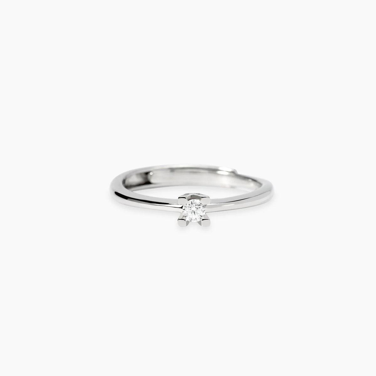 Anello Solitario Mabina My Diamond Argento 925 Diamante Lab-Grown 0,08 Carati Misura Regolabile