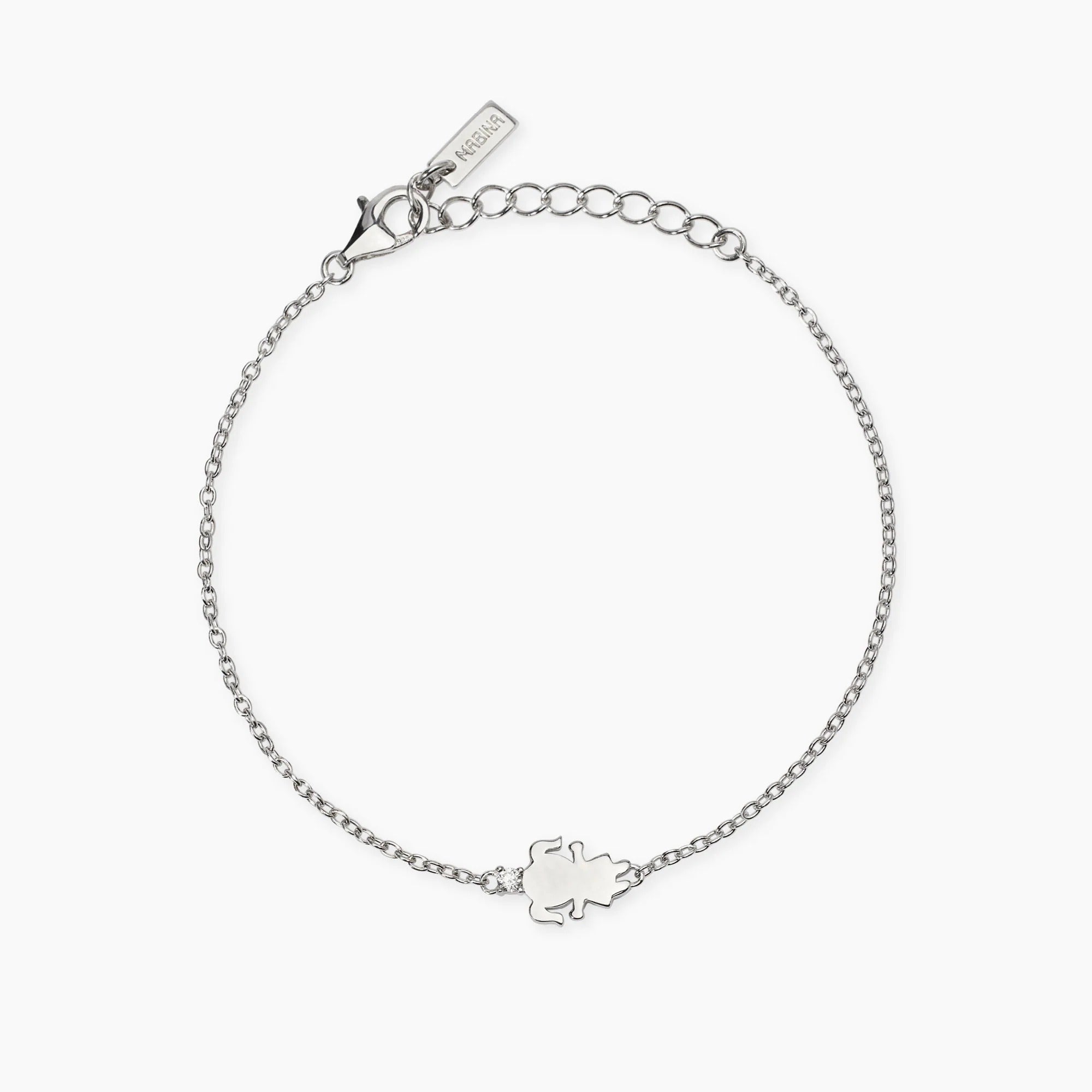 Bracciale con Simbolo Bimba e Diamante Lab-Grown – Mabina Gioielli