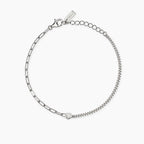 Bracciale con Doppia Catena e Diamante Lab-Grown – Mabina Gioielli