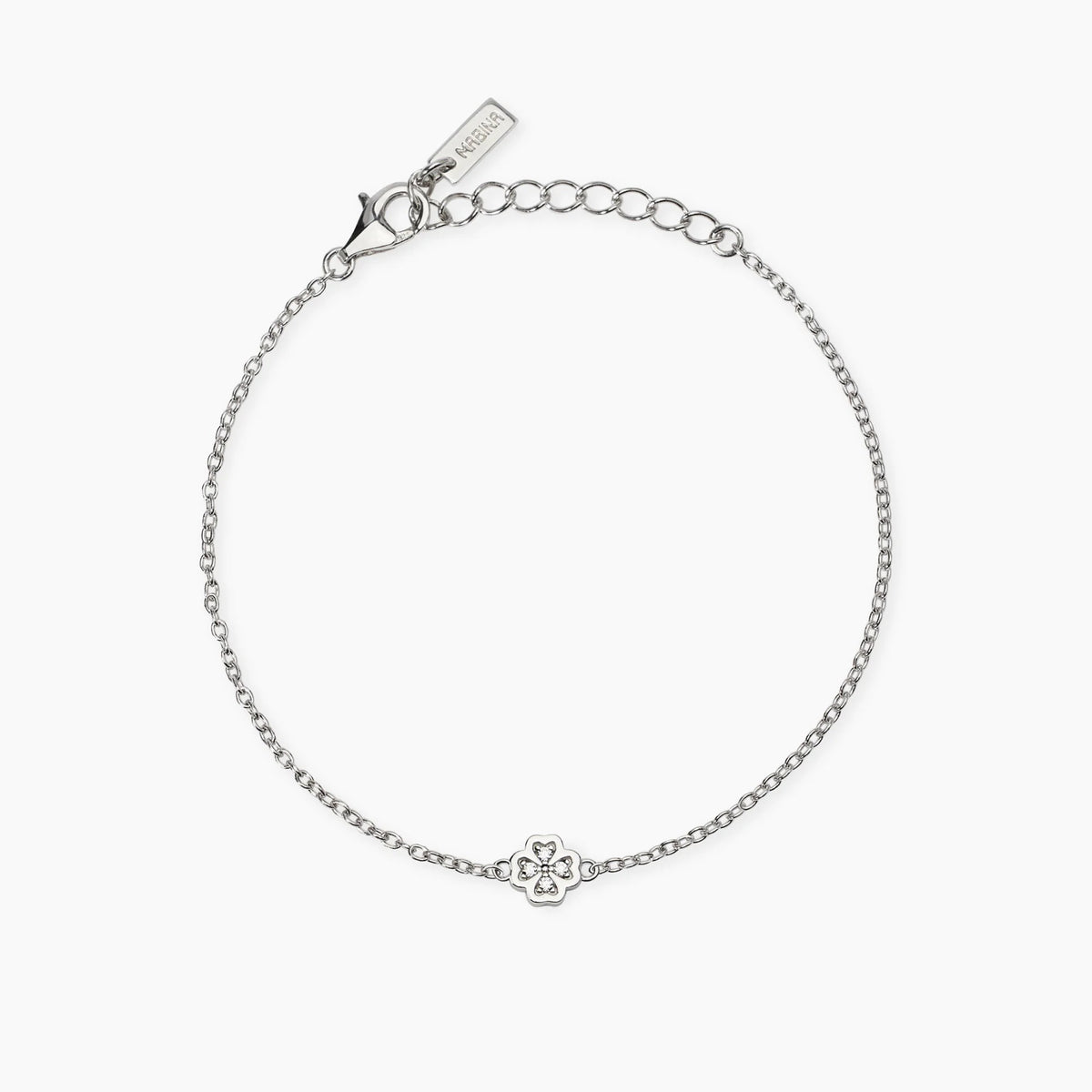Bracciale con Quadrifoglio in Diamanti Lab-Grown – Mabina Gioielli
