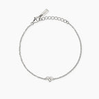 Bracciale con Cuore e Trilogy di Diamanti Lab-Grown – Mabina Gioielli