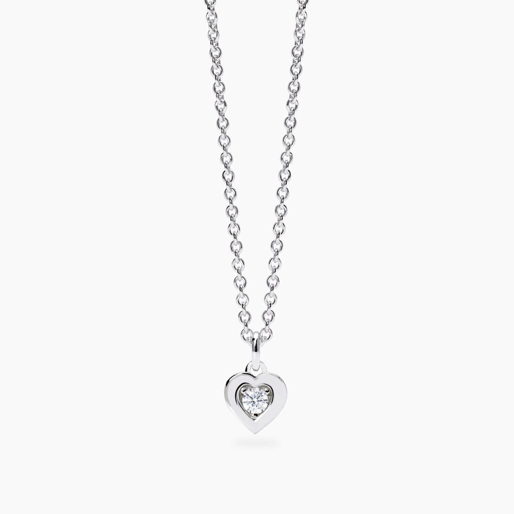 Girocollo con Cuore in Diamante Lab-Grown – Mabina Gioielli